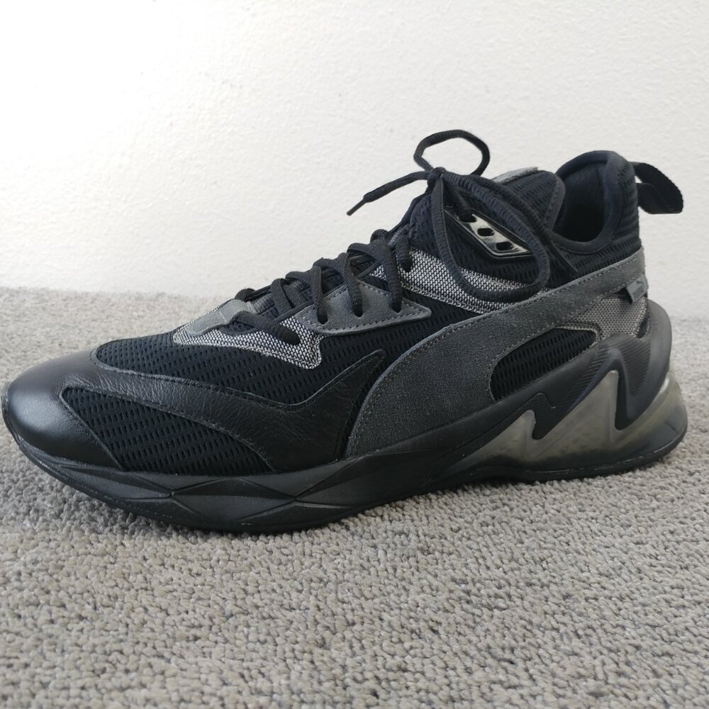 Puma LQDCELL Origin Mens Size 12 Running Shoes Low Top Black Asphalt - Picture 4 of 9